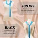 Metal Sequin Ties for Women Long Skinny Scarves, Sparkly Glitter Scarf Necktie Belt for Party Prom Wedding Daily (Blue)