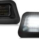 Full LED License Plate Light Tag Lamp Assembly Smoke Lens Compatible with Dodge 2002-2010 RAM 1500, 2003-2010 Dodge RAM 2500/3500, RAM 2010-2018 1500, RAM 2010-2018 2500/3500 Truck Pickup