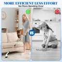 Electric Spin Scrubber, Cordless Bath Tub Power Scrubber with 8 Replaceable Drill Brush Heads, Shower Cleaning Brush with Adjustable Handle for Bathroom, Tile Floor & Car, White, (ANS-8050)