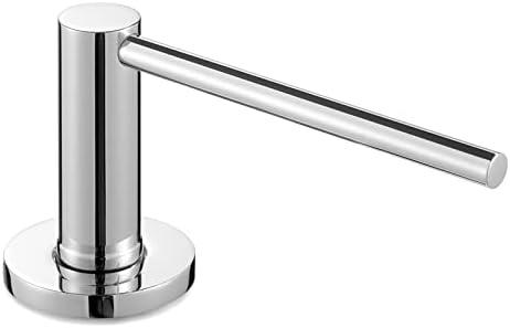 qiwip Improved Chrome Kitchen Sink Soap Dispenser - Stainless Steel Countertop Soap Dispenser – Best Choice for Dispensing Liquid & Gel Soap, Hand Lotion