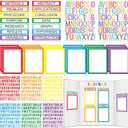 PerKoop 36 Sheets Science Fair Board Poster Boards Supplies 24 Self Adhesive Presentation Subtitles 4 Science Fair Project Titles 8 Personalized Letter Sticker for Classroom