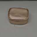 Mini Makeup Bag with Led Mirror, Small Travel Make up Bag 3 Light Modes Adjustable Brightness, for Women Organizer Cosmetic Bag, Portable Travel Train Toiletry Bag, for Pool Parties Work Touch-Ups (Gold)