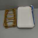 HAPPY KIT 3 Tier Serving Tray Set with Gold Freely Combinable Rack,12 Inch Tiered Tray Stand,Widened Porcelain Platters,Decor Cupcake Stand for Christmas Party Display,Dessert Trays Collapsible (12.5" x 17" x 8.5")