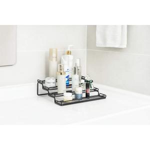 MEIQIHOME 4 Tier Spice Rack Organizer Step Shelf Countertop Spice Storage Holder, for Kitchen Cabinet Cupboard Pantry, Metal, Black