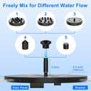 Solar Fountain, 1.5W Solar Bird Bath Fountains Pump Floating Solar Powered Water Fountain with 6 Nozzles and Fixer, Solar Fountain for Bird Bath, Outdoors, Garden, Pond, Pool