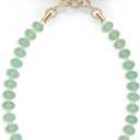 Posadina Natural Stone Phone Charm, Beaded Healing Phone Wrist Strap, Handmade Cellphone Chain Lanyard with Tether Tab (Green Aventurine)