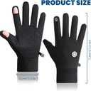 2 x Winter Thermal Gloves, Winter Thermal Gloves with Touchscreen Function, Winter Gloves Women Men Ski Snow Gloves Liner Thermal Warm Touch Screen, Anti-Slip Grip, Running, Cycling, Driving Etc. Black