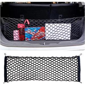 Car Rear Cargo Net with Good Elasticity&Tensile Strength Trunk Net Organizer for SUV Truck,Ideal Car Net Keeps Overlanding Accessories (L 43.3''x15.74'')