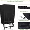 Garden Hose Holder Cover, Hose Covers for Outside Heavy Duty 500D Oxford Polyester Coated Tarpaulin Protect your Hose Holder(Black)