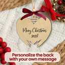 2 x NewEleven Memorial Ornament - Sympathy Gift, Heartfelt Messesage, Memorial Gifts for Loss of Mom, Dad - Heart Ornament from Friends, Family - Christmas Ornaments