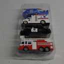 TEMI 4 Pack Emergency Vehicle Toys for Kids 3 4 5 6 7 8 Years Old, Helicopter, Police Car, Fire Truck, Ambulance Friction Powered Toys for Toddlers, Gifts for Age 3-12 Boys Girls
