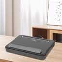 Lap Desk - Portable Laptop Desk Fits up to 15.6 inch Laptops, Wrist Pad, Storage Function, Tablet & Phone Holder, Laptop Stand for Home Office Study (Black & Dark Gray)