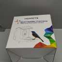 Smart Bird Feeder with Camera Solar Powered, 2K HD Video, AI Bird Species Identification, Instant Arrival Alerts, Weatherproof Design for Effortless Birdwatching, Best Gift for BirdLovers, Red