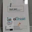 Angol Shiold Slow Close Wood Toilet Seat（Red, Elongated 18.5''）