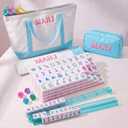 Ceenna American Mahjong Tile Set All-in-one Mahjong, Blue, 24 x 13 x 4.7 inches