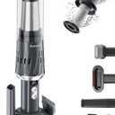 Handheld Vacuum Cordless 25000Pa Car Vacuum 3-in-1 Handheld Vacuum, Includes Smart Display and Charging Base Hand Vac Cordless Rechargeable One-Touch Empty for Home/Pet/Car (Silver)