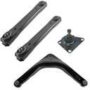 TRQ Rear Upper and Lower Control Arm and Ball Joint Set 4 Piece Compatible with 1999-2004 Jeep Grand Cherokee