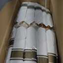 WELLIFE 350 Pieces Gold Plastic Dinnerware, Include:50 Dinner Plates, 50 Dessert Plates, 50 Pre Rolled Napkins with Silverware and 50 Cups for Party.