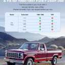 All Weather Floor Mats for Ford F150 1980-1996, F-250/F350 1980-1997 Classic Ford Truck Accessories 1980-1986 1987 1988 1989 1990 1991 1992-1996 Waterproof Nonslip TPE Liner Cover Black