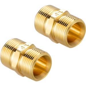 M MINGLE Pressure Washer Adapter, Metric M22 15mm Male Thread to M22 14mm Male Fitting, 4500 PSI, 2 Pack