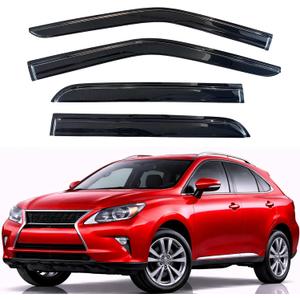 KPY Rain Guards Fit for 2010-2015 Lexus RX350 RX450h, Out-Channel Window Visors Vent Wind Deflectors 4PC, Car Accessories for 10-15 Lexus RX Series