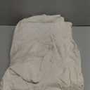 MooMee Striped Duvet Cover Set 100% Washed Cotton Linen Like Textured Breathable Durable Soft Comfy (Almond Milk Grey Pinstripes, Queen 90"x90")