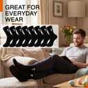 8 Pairs Christian Socks for Men Women,Faith Cross Socks as Gifts for Catholic Men and Pastor (Black)
