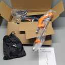 TC-JUNESUN Corded Vacuum Cleaner, 12 in 1 Ultra-Lightweight Vacuum Cleaners for Home 15KPa Powerful Suction Stick Vacuum with Washable HEPA Filter for Home, Car, Pet Hair, Carpet, Hard Floor (Black and Orange)