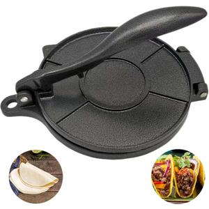 8 Inch Flour Tortilla Press, Aluminum Alloy Tortilla Maker, Roti Maker, Taco Maker, Taco Press, Dark Gray