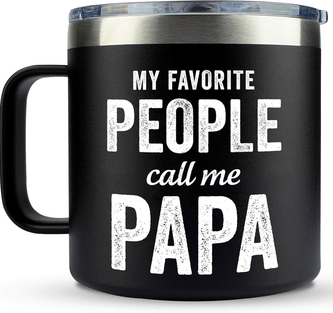 Gifts for Grandpa from Granddaughter, Grandson - Christmas Gifts for Grandpa, Papa, Dad, Men - Papa Birthday Gift Ideas, Happy Birthday gifts for Grandfather - Best papa Mug, 14 Oz Coffee Mug