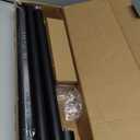 Zeerobee Curtain Rods for Windows 48 to 84, Black Curtain Rod, Adjustable 1 Inch Heavy Duty Outdoor/Indoor Modern Drapery Pole, 32"-86"