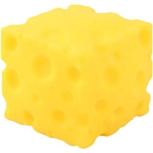 Yellow Cheese Squeeze Toy, Stress Balls for Adults ,Soft Novelty , Rebounding Sensory, Theme Cheese Cubes Squishy ,Suitable for All Ages 1.97 inches (Small)