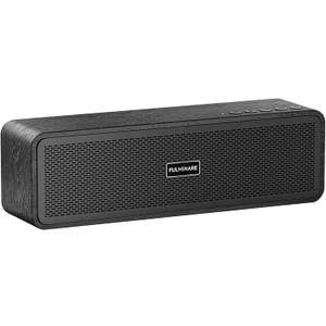 FULMINARE Portable Bluetooth Speaker for Home, Wooden Housing, 50W Deep Bass Stereo Sound, Bluetooth 5.3, 30H Playtime, 4-in-1 Playback, IPX5 Waterproof for Indoor & Outdoor Use