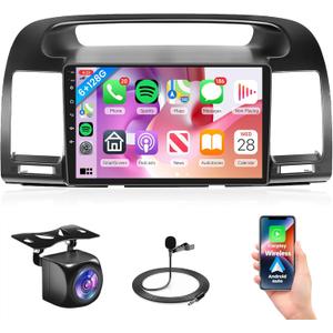 8Core 6G+128G Android 13 Car Radio for Toyota Camry 2000-2006, Rimoody Car Stereo Wireless Carplay Andorid auto Mirror Link DSP 9'' HD Touchscreen GPS WiFi Bluetooth FM/RDS SWC Backup Camera