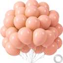 Peach Balloons 12 inch, Pastel Orange Latex Balloon 50pcs Party Balloons for Baby Shower Bridal Wedding Birthday Party Decorations