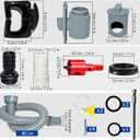 Rain Barrel Diverter Kit, Rainwater Collection System with Adjustable Valve and Hose, Rain Water Diverter for Downspout, Downspout Diverter Fits for Standard Downspouts