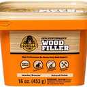 Gorilla All Purpose Wood Filler, Natural Finish, 16 Ounce Tub (Pack of 1) - Water Resistant for Indoor or Outdoor Projects and Repairs