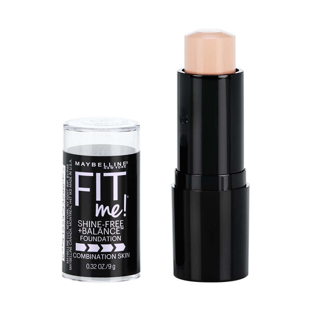 Maybelline New York Fit Me Shine Free Stick Foundation, Porcelain [110] 0.32 Ounce (Beige)