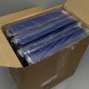 Yeaqee 100 Pack Folders Bulk with 2 Pockets Glossy Laminated Paper Folder First Day of School Presentation Letter Size Two Pocket File Portfolio Holder Back to School Items for Teacher Office (Navy)