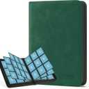 Trading Card Binder, 9 Side Loading Pocket Card Album Hold Up to 540, Zipper Binder for Collection, TCG Holder for Sports, Yugioh, MTG etc. (Dark Green 9)