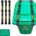 Trash Can Locks with Self-Locking Buckle Heavy Duty Adjustable Bear Proof Lid Straps for 28-96 Gallon Bins, Animal-Proof Garbage Can Lock for Raccoons, Squirrels, Wildlife (4)