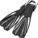 Diving Fins, Powerful Efficient Open Heel Scuba Diving Fins, Flippers for Snorkeling and Freediving with Adjustable Buckles (S/M | US Man 4.5-8.5 | Woman 5.5-9.5 | EU 38-42)