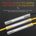 600pcs Fiber Optic Heat Shrink tubing Long 60mm Fiber Optic Cable Protective Tube Double Steel Needle 304 Stainless Steel PE Transparent Bare Fiber Fusion tubing hot melt tubing Fiber Splice Sleeves