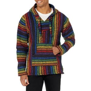 Funny Guy Mugs Premium Eco-Conscious Pullover Baja Hoodie with Kangaroo Pocket (Medium, Spectrum)