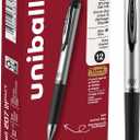 uniball 207 Impact Gel Pen, Retractable, Bold 1 Mm, Blue Ink, Black/blue Barrel