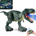 Tyrannosaurus Remote Control Dinosaur Toys for Kids 3-12, Adjustable Speed T Rex Toys with Mist Spray, Light & Roar - RC Robot Dinosaur Christmas, Birthday Gifts for Boys Girls (Green)