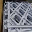 5.25FT Garden Trellis Support Fence,Metal Wall Lattice Climbing Frame for Climbing Plants Outdoor, White Iron Pipe Fence for Potted Plants Indoor for Ivy Vines Vegetable Flower, Patio, Lawn, Yard