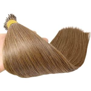 I Tip Hair Extensions Natural Real Human hair Fusion Capsule Keratin Hair Extensions 100g/pack(1g/Strand) (#6, 24inch)