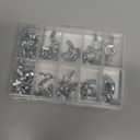 LBY 120pcs Wing Nut Assortment Kit, M3/M4/M5/M6/M8 Butterfly Wing Nuts, Hand-Twist Tighten Ear Nuts, 5 Sizes, Carbon Steel, Galvanized