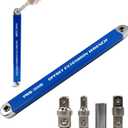 Impact Ready Offset Extension Wrench, Tight Reach Extension Wrench Set, with 1/2", 1/4" and 3/8" Square Drive Adapters, Universal Extensions Wrench for Small Place